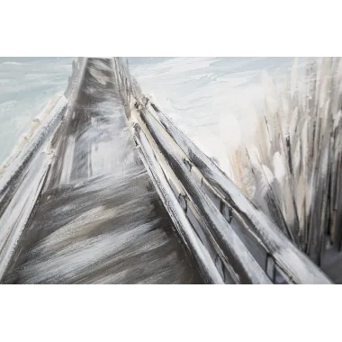 Malowany Obraz na Płótnie Pomost 120x3,8x80 cm